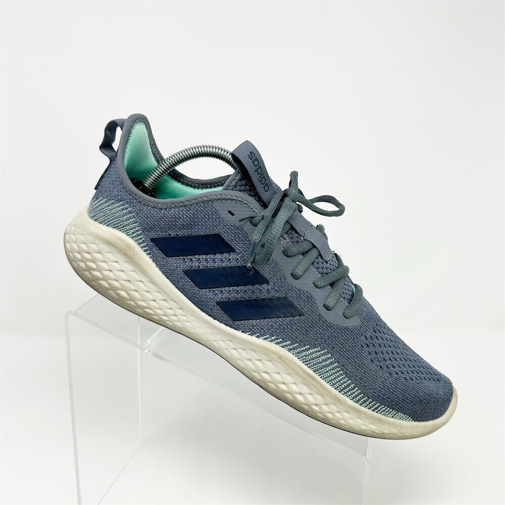 adidas Fluidflow Women's Running Shoes Gray/Blue Athletic Sneakers Lace Up 11